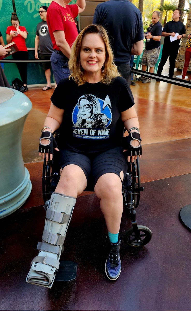 So incredibly excited to have gotten tickets to the #IMAX #PicardSeason3 finale tonight!!! I broke my ankle recently so sporting my Borg boot, the nanoprobes are taking awhile to take effect.  🤣 #picard #PicardFinale <a href="/JeriLRyan/">Jeri Ryan</a> <a href="/StarTrekOnPPlus/">Star Trek on Paramount+</a> <a href="/TheDeltaFlyers/">The Delta Flyers</a>