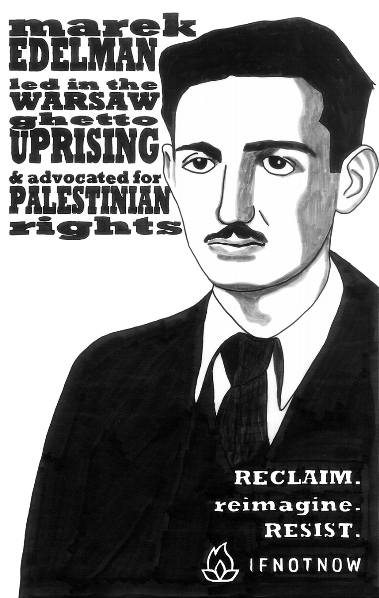 ArielleLAngel's tweet photo. In honor of the 80th anniversary of the Warsaw Ghetto Uprising, here's a poster I made in 2017 of Bundist and uprising leader Marek Edelman. Written out of the history for being an anti-Zionist. https://t.co/XC2dqZUXWb
