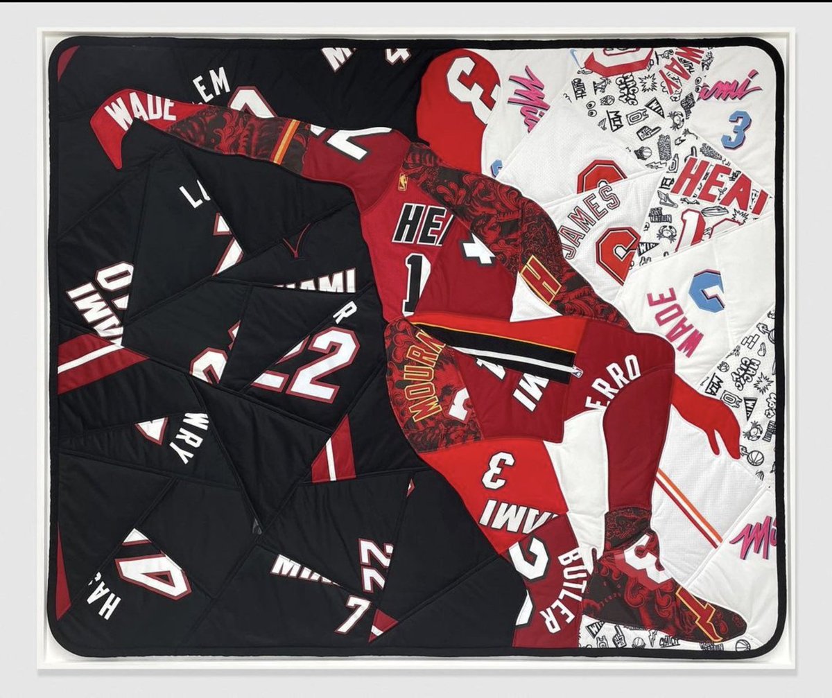 seimpreesnathan's tweet photo. These works, by Hank Willis Thomas, both describe summer to me. The first work reminded me of how I used to always play basketball during the summer and  watch Dwade and Lebron when they were on the Heat. The second photo reminds me of what summer feels like.  #arth287artoninsta https://t.co/GxaPL4FoYu