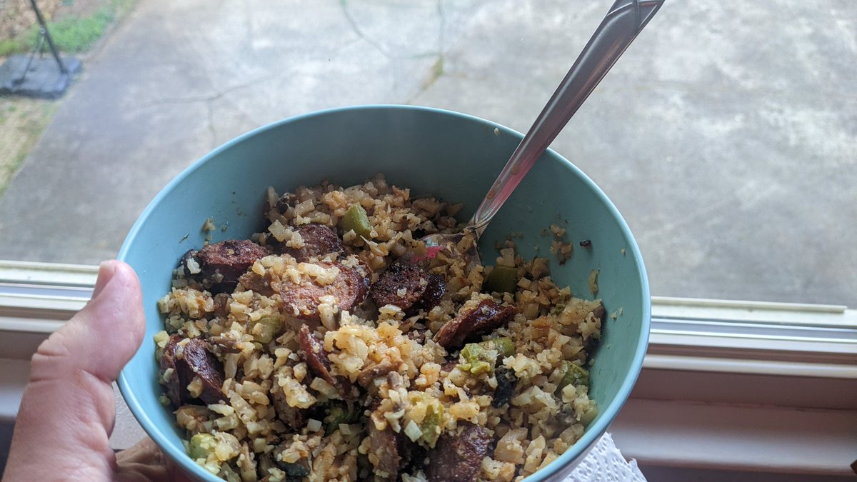 Barnabus93's tweet photo. Riced Cauliflower Jambalaya with @ConecuhSausage #DadCooks
@the_dadchef @dadchefio https://t.co/XQWQCHw5to