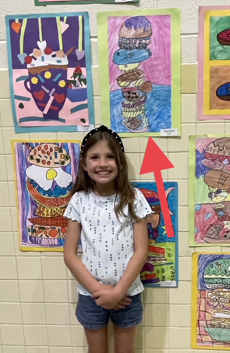 Robinson Pyramid Art Show. This little Falcon is super happy! <a href="/fairviewesfcps/">FairviewFalcons-FCPS</a> <a href="/Region4FCPS/">Region 4</a>