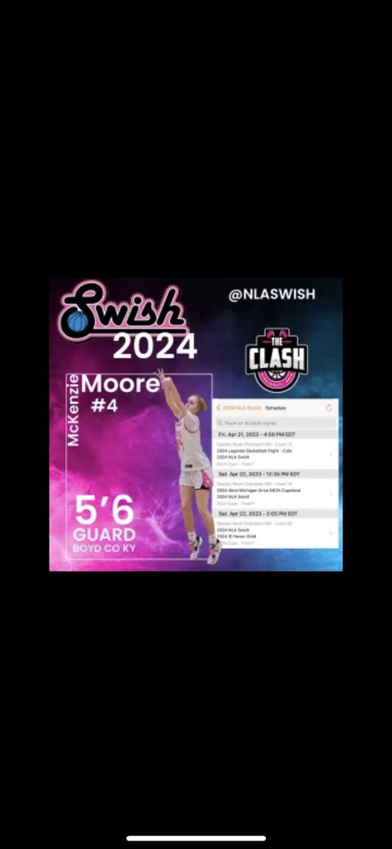NLA SWISH 2024 Schedule for the CLASH!!!