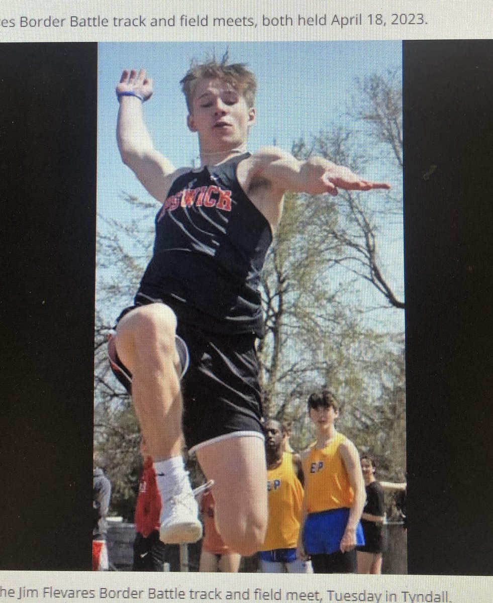 22’1” in the long jump for a new Ipswich school record ! Congrats <a href="/HeinzTrevor/">Trevor Heinz</a>
