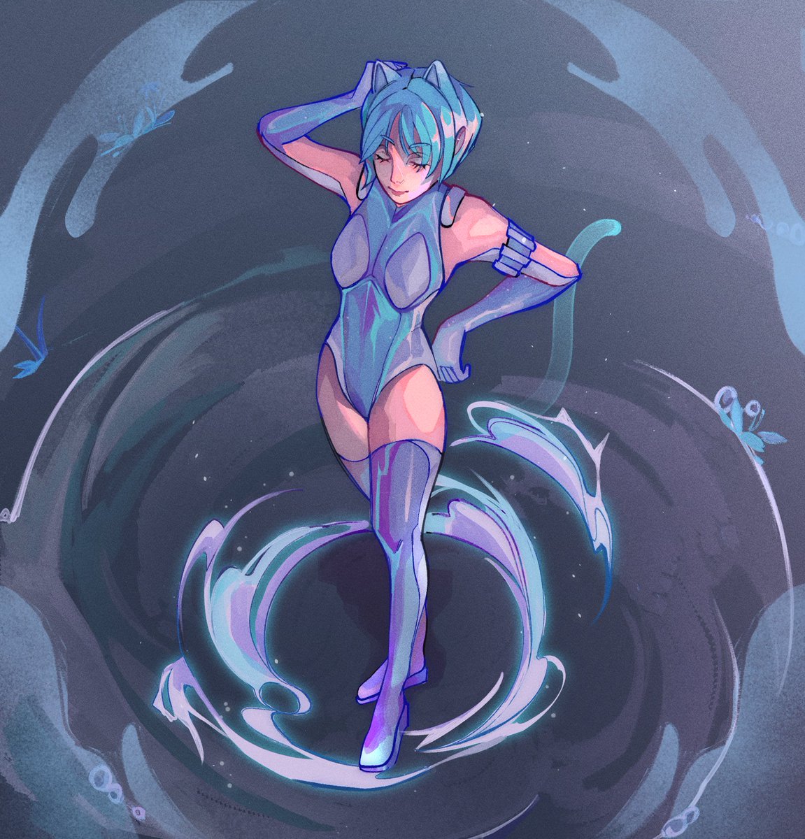 neon_zero1's tweet photo. My oc, her name is Mii and she's a diva 👺
#catgirl #OC #originalcharacter #digitalart https://t.co/JMuR3xTSwe