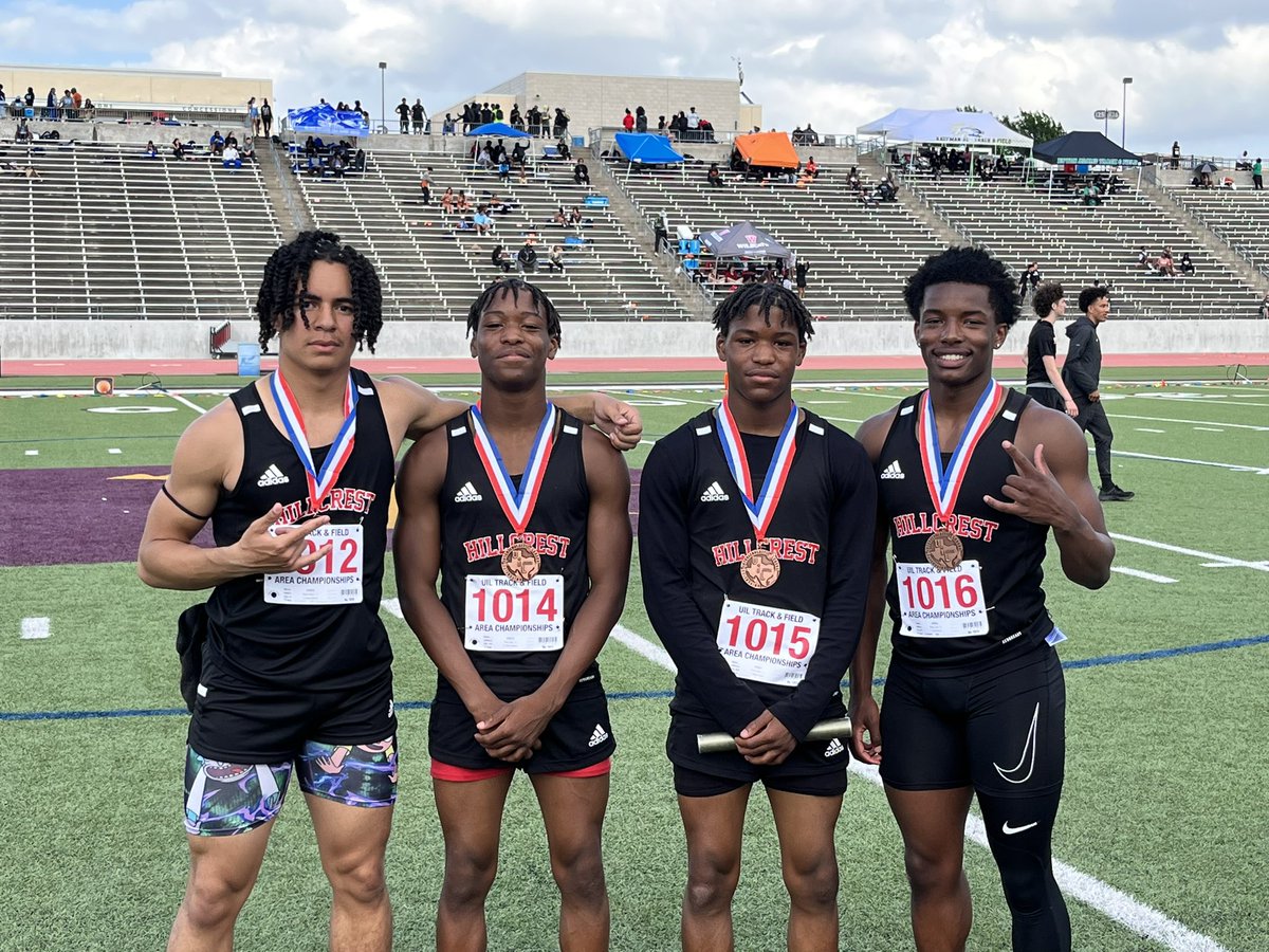 4x100 Regional Qualifiers
I. Dorn | I. Dorn | Q. Burno | J. Hodge

#CrestSide #RecruitTheCrest
<a href="/dallasathletics/">Dallas ISD Athletics</a> <a href="/PanthersHHS/">Hillcrest HS</a> <a href="/Hillcrest_FB/">Hillcrest Panther Football</a> <a href="/crest_boysbball/">HHS Boys Basketball</a>