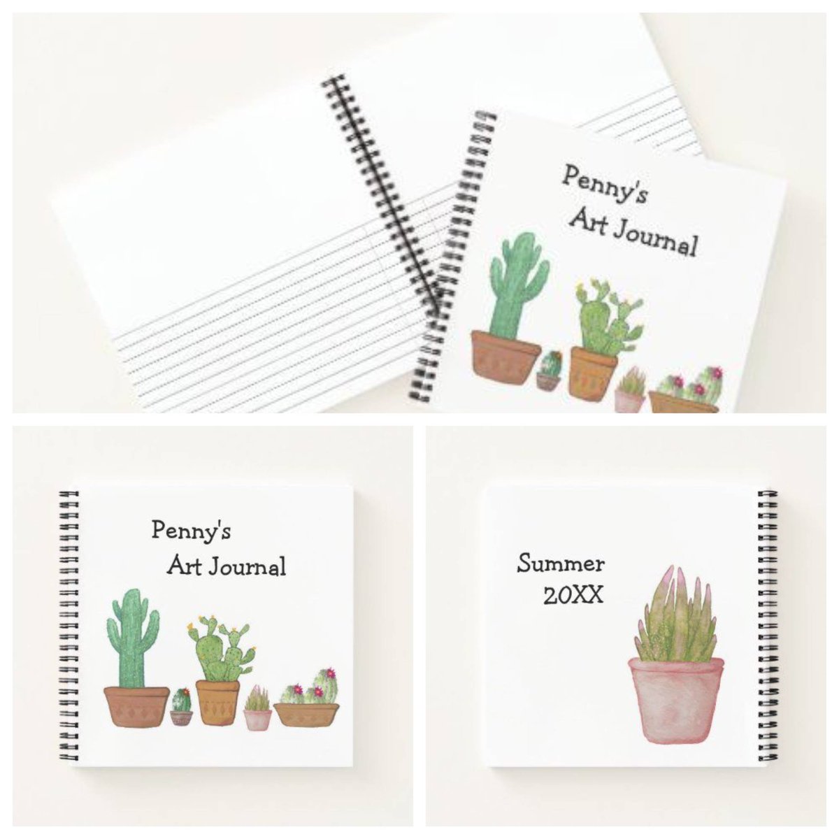 Cute Watercolor Cactus Art Journal Sketchbook by Shellibeanz makes a great gift for a budding artist! 
zazzle.com/cute_watercolo…

#artjournal #notebook #sketchbook #art #gifts #artists #giftsforartists #GiftThemArt #cactus #personalized #customized