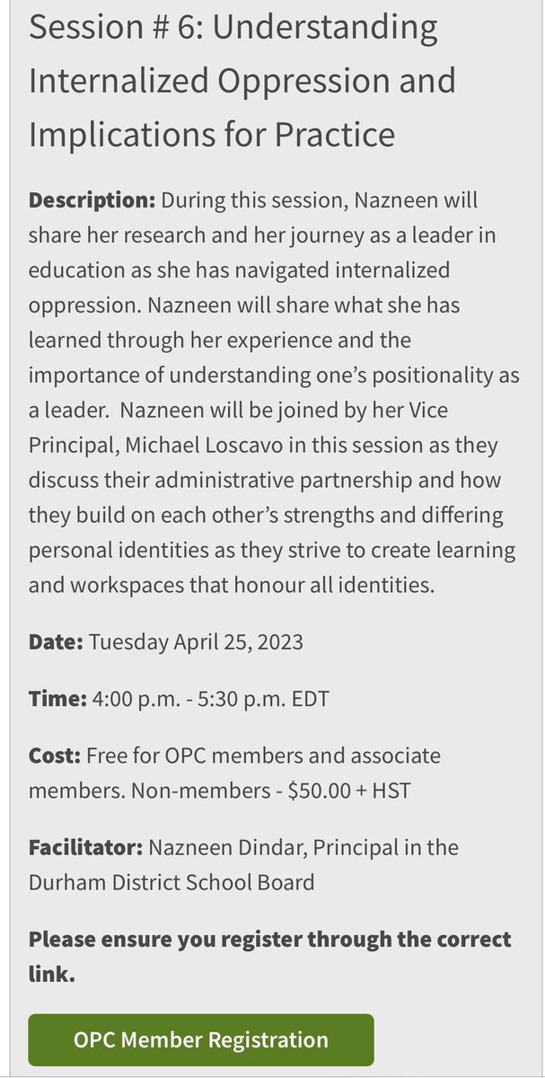 nazneendindar's tweet photo. Excited to be presenting as part of OPC’s Equity Connections series: Understanding Internalized Oppression and Implications for Practice. To register : https://t.co/3qPufMvv5J and click on Equity Connections. https://t.co/ED1X1uxG1A