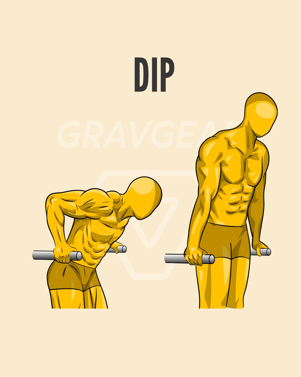 Dip it good:

★ Lean slightly forward when going down
★ Squeeze the bar tight
★ Upper arm parallel to the ground at the bottom
★ Lock out elbow and depress shoulder at the top
★ Flex abs all the time

#gravgear #weightedvest #weightedworkout