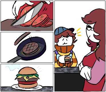 Artistic_Toast's tweet photo. Carmen will always love Roy even though shes a strict mother. I hate posting pictures in my tablet cuz it'll ruin the good quality. 

#spookymonthcarmen
#spookymonthroy
#burger https://t.co/Il5hMz62Zh