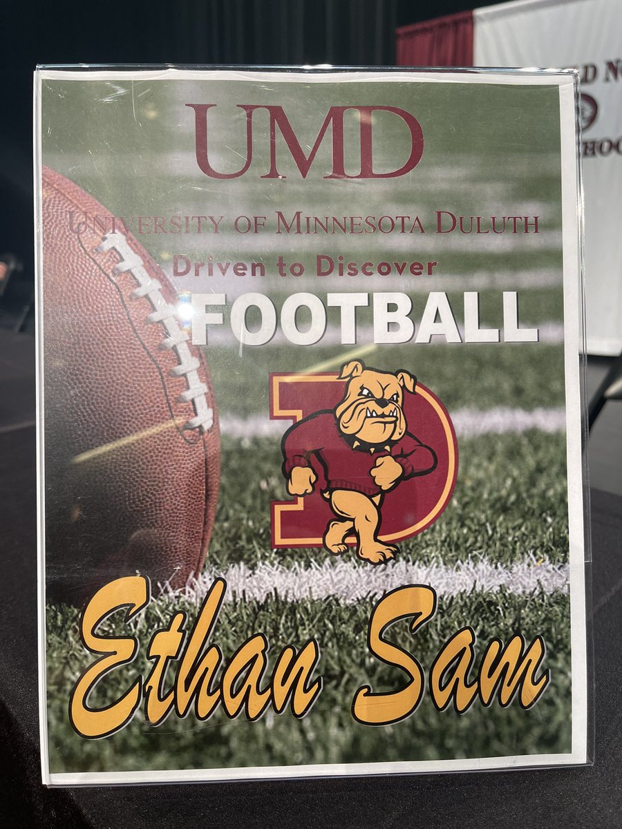 PNHSAD's tweet image. Congrats to Ethan Sam as he signed a National Letter of Intent to play Football at the University of Minnesota-Duluth next year!  We are proud of you!