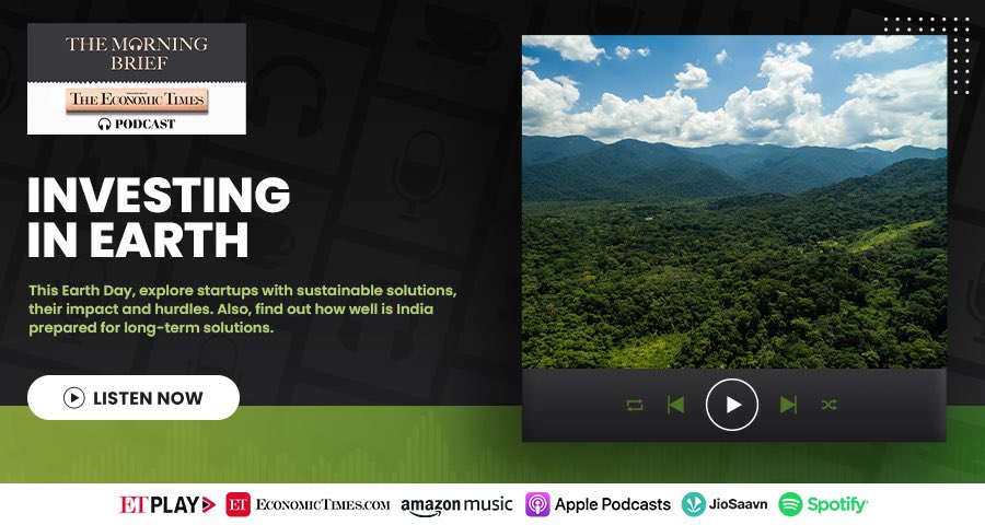 ETFrontRow's tweet photo. #EarthDay2023: @Ajinkya_Dhariya, Founder &amp; CEO, @PadcareL, Anubhav Mittal, CEO &amp; Co-Founder. @ibanss2 &amp; @SatyajitMittal, Co-Founder &amp; CEO, @wearettodotcom discuss their sustainability solutions &amp; the difference it makes to our world.
🎧 Listen now:
https://t.co/4gjRtOFuRQ https://t.co/xSl52dNkB9