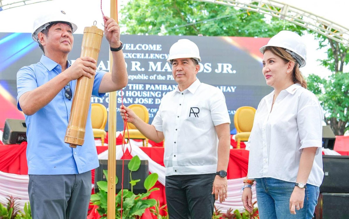 bongbongmarcos's tweet photo. Ipinagmamalaki nating pangunahan ang groundbreaking ng St. Bernadette Children and Maternity Hospital at ng Pambansang Pabahay Para sa Pilipino (4PH) projects sa San Jose del Monte City, San Rafael, at Pulilan, Bulacan. https://t.co/13L9O4V1Vi