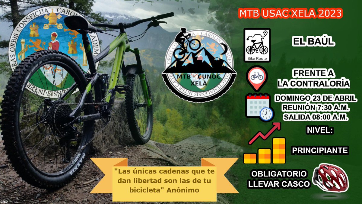 dicunoc's tweet photo. EQUIPO MTB USAC HACE ESTA INVITACIÓN https://t.co/Vl5rWneva6