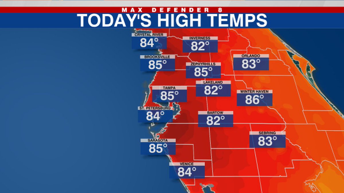 Amanda Holly on Twitter "These were today's high temperatures across