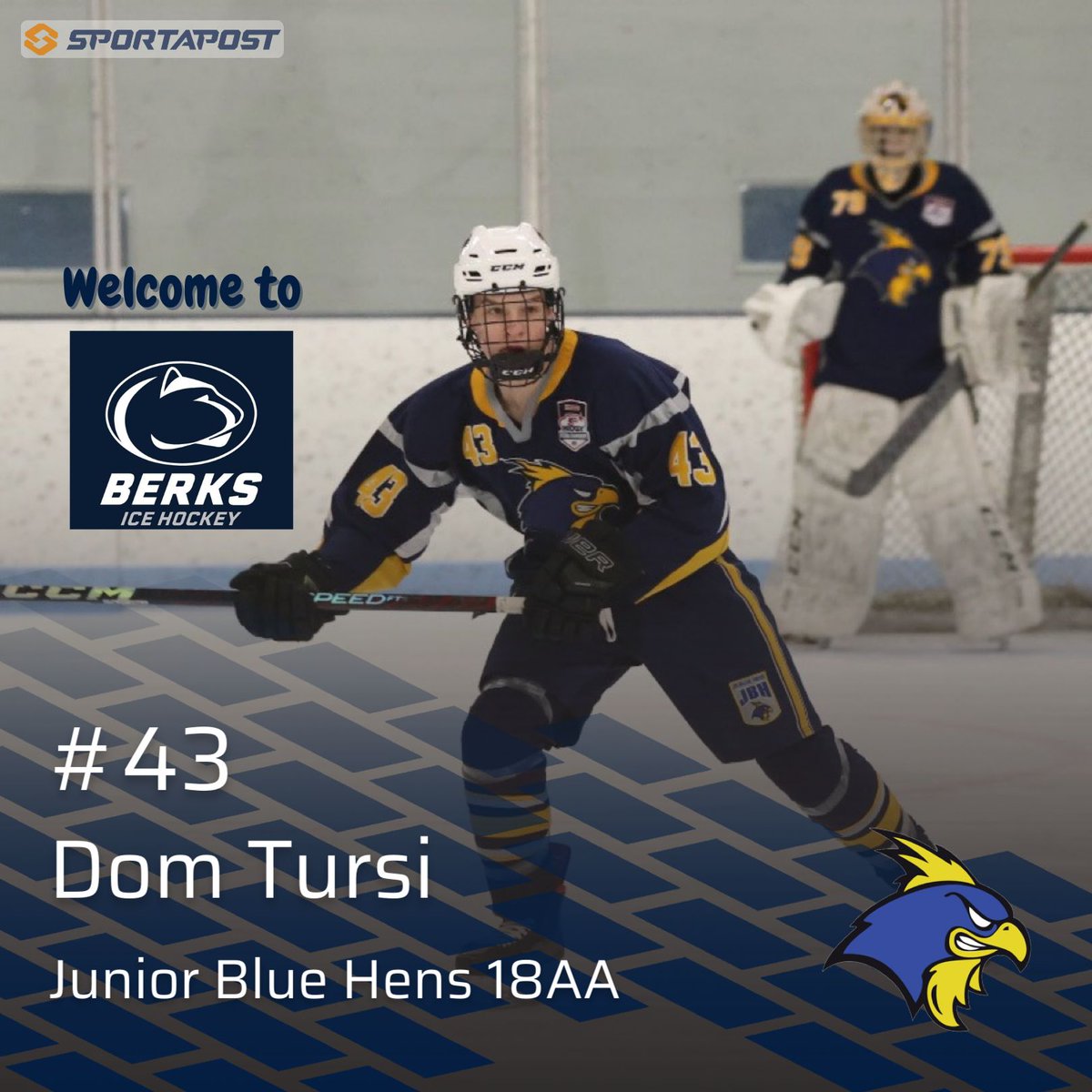 BERKSHOCKEY's tweet photo. Introducing Dom Tursi!

Dom is coming to us from Avon Grove High School and the Junior Blue Hens 18AA. " I am looking forward to joining Penn State Berks Ice Hockey and using my previous role as a power forward to help the team succeed. "

Welcome to the team Dom! https://t.co/XGIkcUll7H