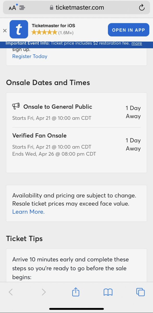 __Medrano__'s tweet photo. @Ticketmaster is about to drop the ball again with the @jonasbrothers tickets!!! 🙄🤡🙄 https://t.co/h8GlqZOt2Y