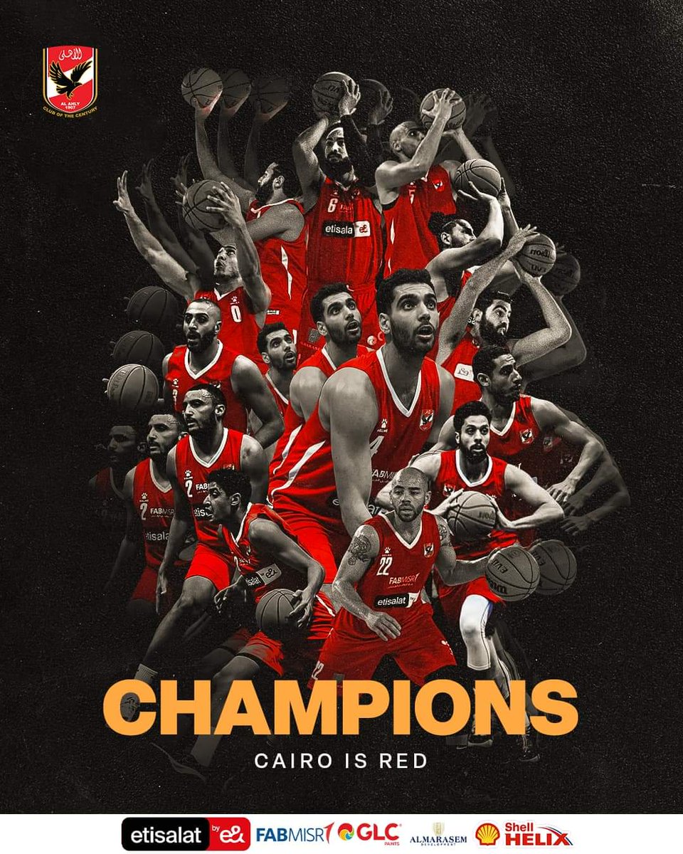Ahly_Basketball's tweet photo. Cairo Is Red🦅
We Are Champions 🤩 https://t.co/kHVr7QbyN3