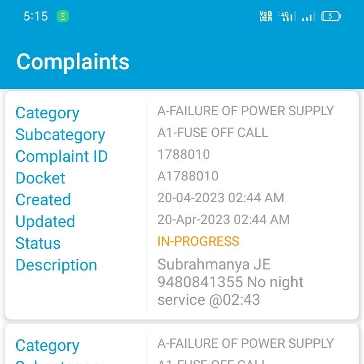 JakeCharan's tweet photo. @MinOfPower @MESCOM_Official  @pmofindia41 @PMOIndia no night service by mescom in kukke subrahmanya https://t.co/DuqBmd6PhY