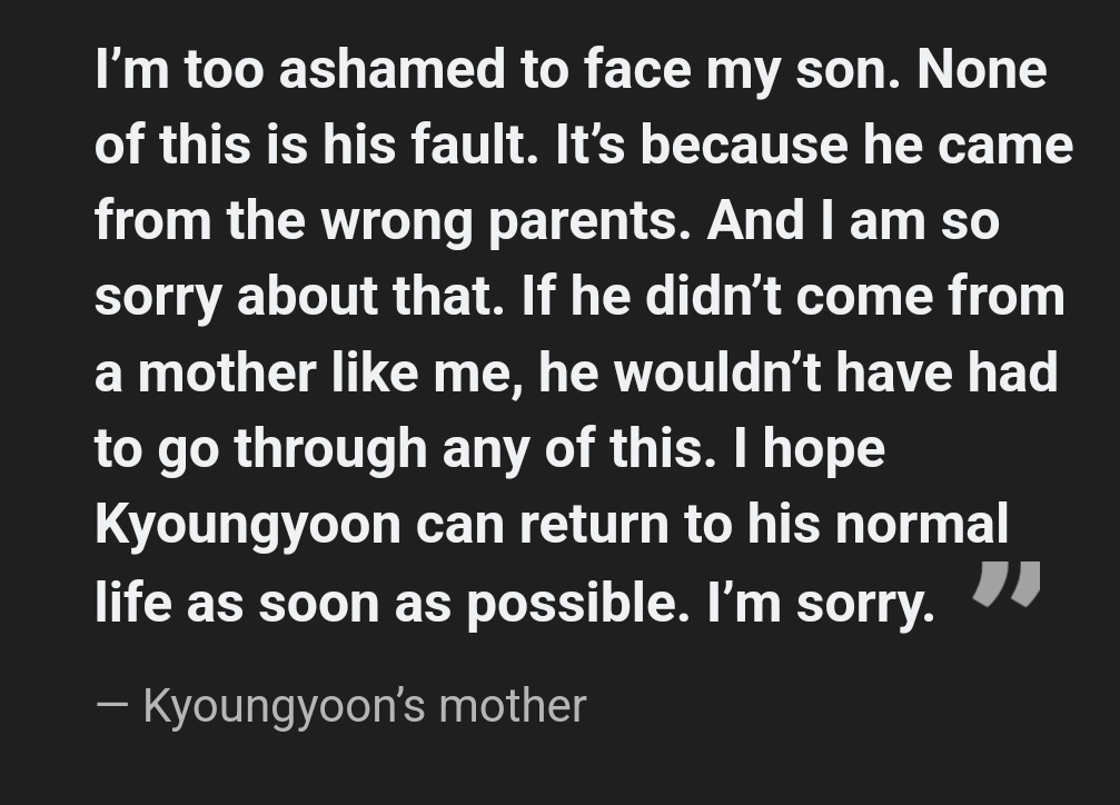 Bebi__Munik's tweet photo. since this is blowing up please refrain from blaming his parents. they were also victims and are torturing themselves for bringing him into this mess and he is also worried for them especially his mom so blaming them will hurt him too. https://t.co/pB93GCmzbs