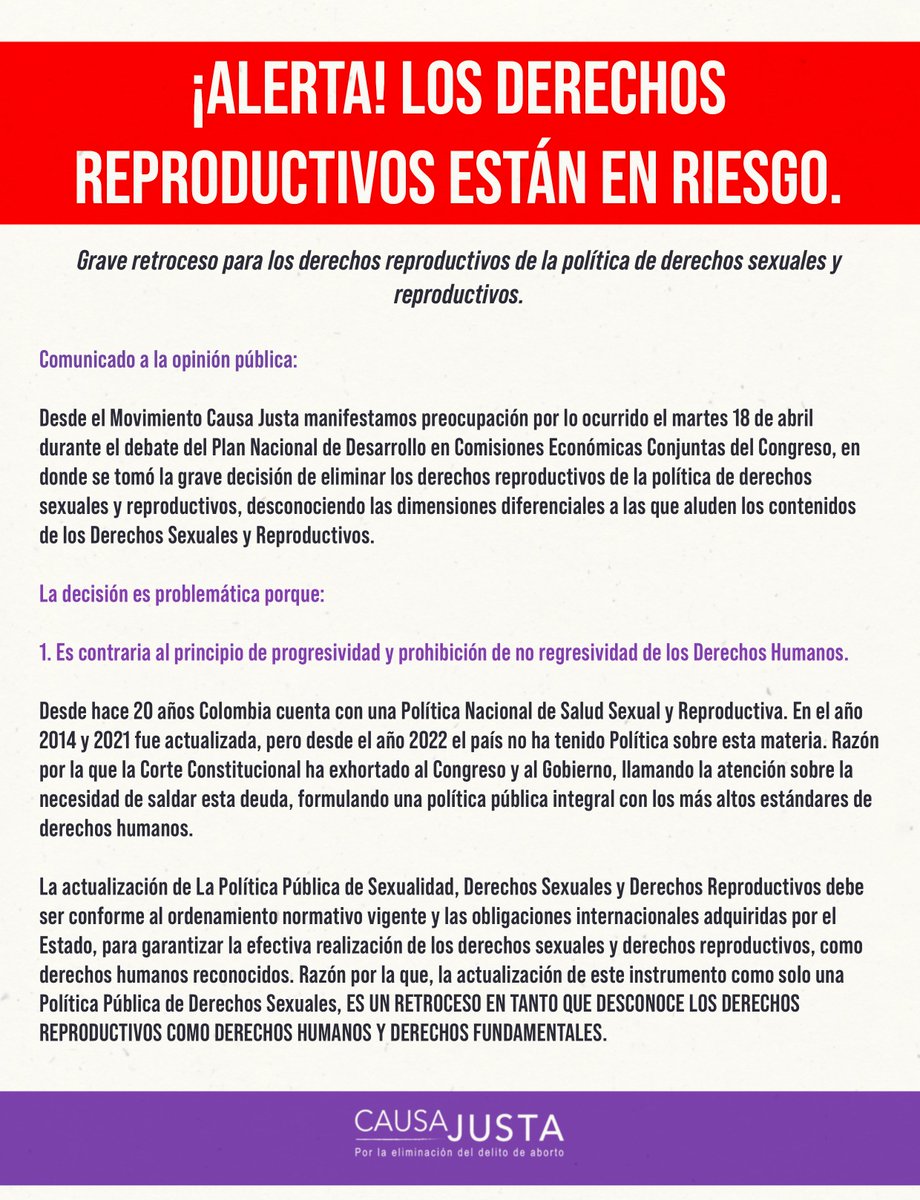 causajustaco's tweet photo. 🚨 Le exigimos al Congreso que respete, defienda y mantenga los derechos REPRODUCTIVOS en la #políticaDSDR https://t.co/jnsc19RDfQ