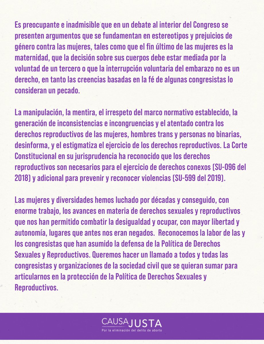 causajustaco's tweet photo. 🚨 Le exigimos al Congreso que respete, defienda y mantenga los derechos REPRODUCTIVOS en la #políticaDSDR https://t.co/jnsc19RDfQ