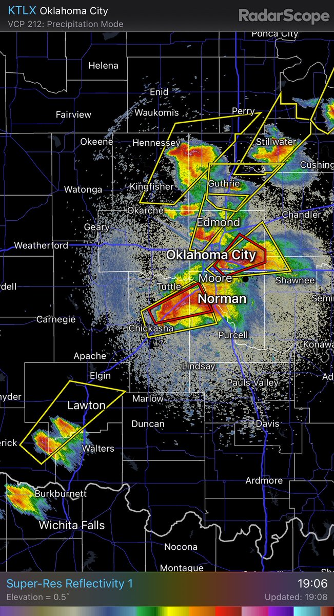 NWS Norman on Twitter "711pm Storms continue across central and
