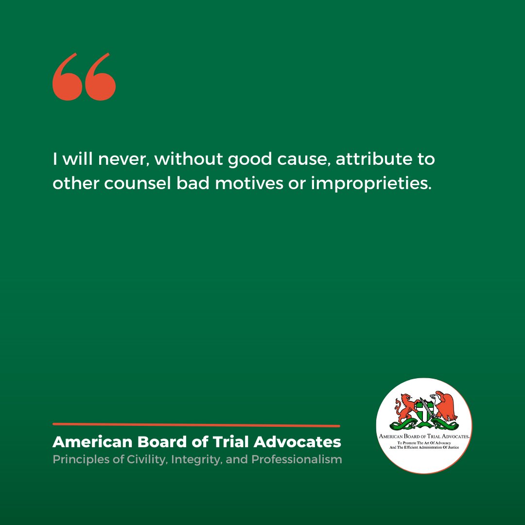 AbotaMichigan's tweet photo. Never attribute bad motives or improprieties without good cause.
#abota #abotami #principles https://t.co/rHNFIXxxC9