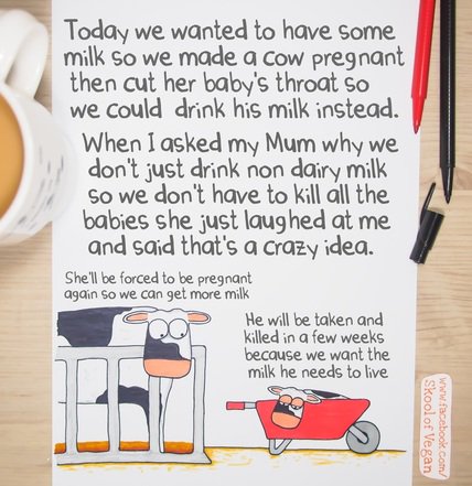 herbivore_club's tweet photo. Would you honestly explain dairy to a child, if not, why not? 🐄 https://t.co/E5AMZUxR0O