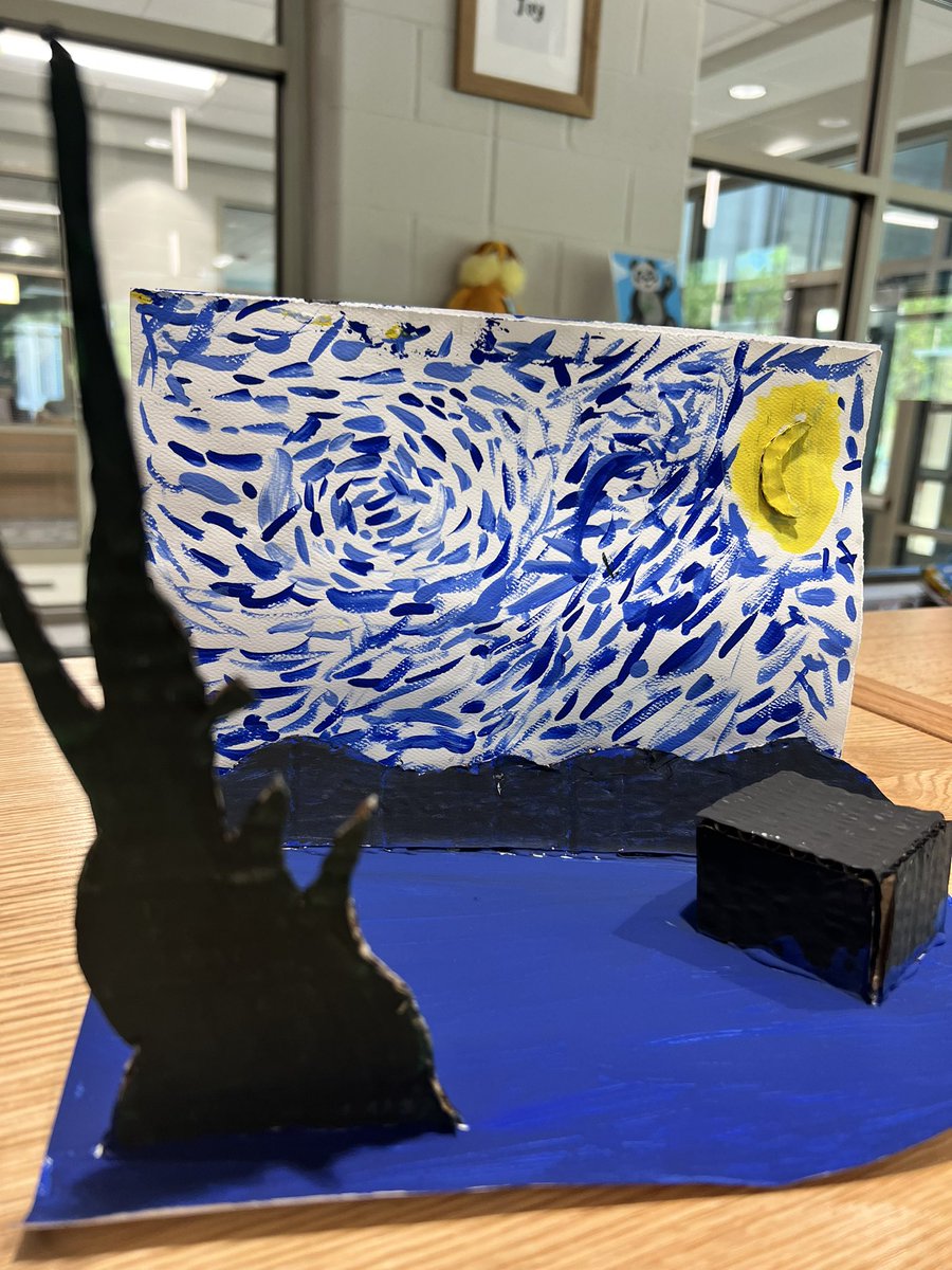 MrsLuizeMelo's tweet photo. What if famous paintings were 3D? My 4th graders were challenged and they delivered EVERYTHING! This required patience, creativity, technique &amp; teamwork! 
All pieces are displayed at the Media Center with the amazing @BookwormBuilder! https://t.co/xYC3JLt7Zg