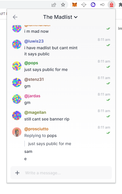 Chatting live about the mint within the wallet on <a href="/xNFT_Backpack/">Backpack 🎒</a> is so surreal haha 

This team is pushing boundaries on UX experience 

Only Possibly On Solana $SOL

Stoked for MadLads mint but heard its a rug already?🤣😂