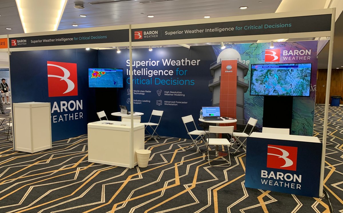 BaronWeather's tweet image. Hello from Singapore! Today is the last day for us at the SUNTEC Convention and Exhibition Centre for the Asia Climate Forum. Feel free to stop by our booth, U-10. We're ready for you! #InterMETAsia