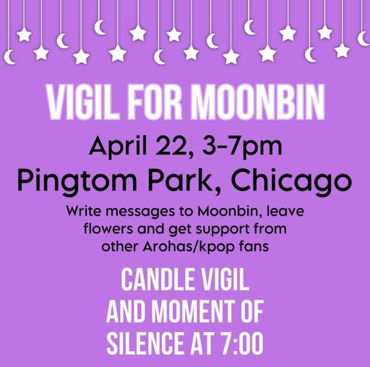 piratee1117's tweet photo. For arohas in Chicago! I thought I should share this for anyone able to go and send love to Moonbin 💜 https://t.co/JTr7pcoS6U