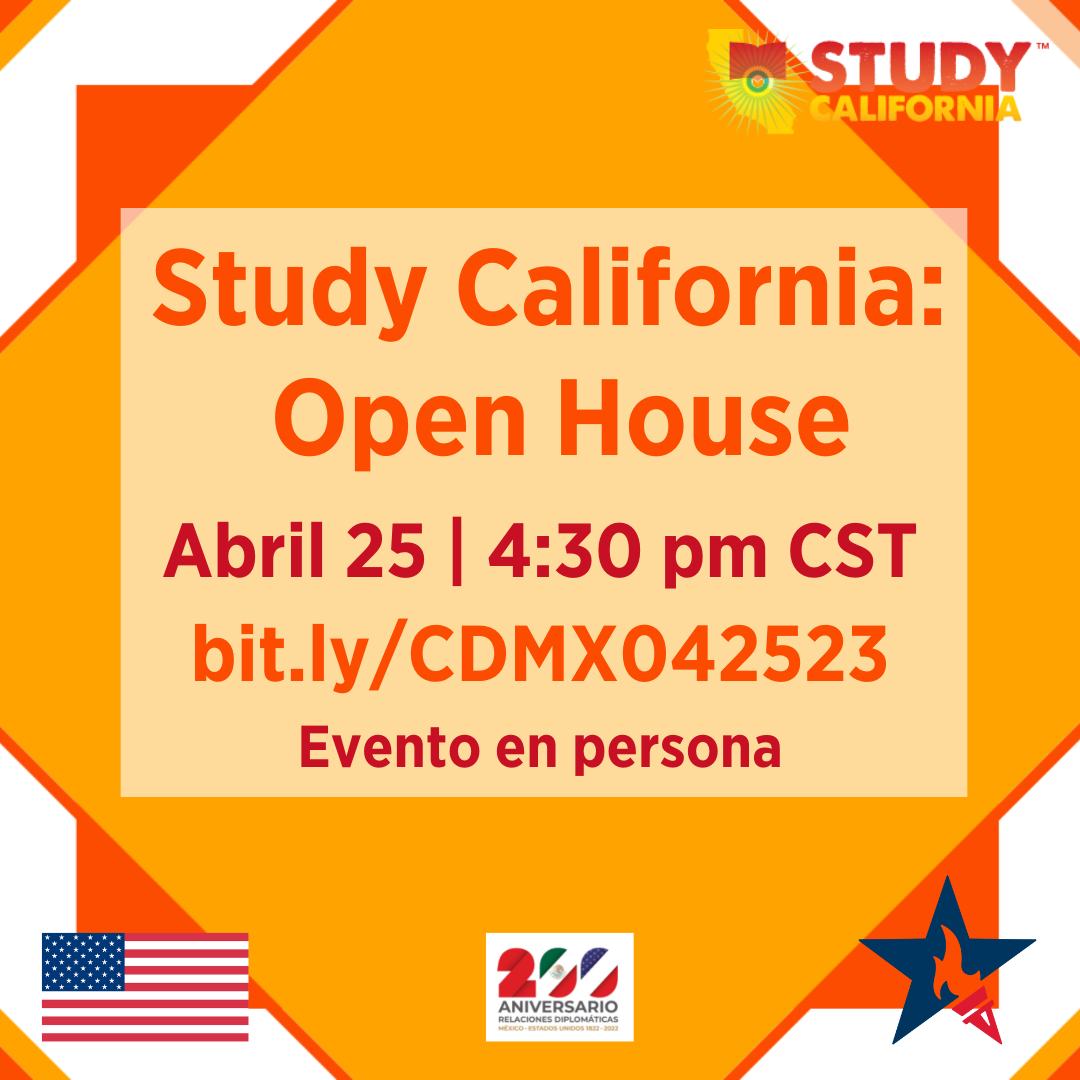 Comexus's tweet photo. ¡Estaremos presentes en el #StudyCaliforniaOpenHouse con @EducationUSADF el martes, 25 de abril! Ven a la Biblioteca Benjamin Franklin en la CDMX para conocer nuestras #OportunidadesEducativas y aprender cómo convertirte en becarix #FulbrightGR:

Registro: https://t.co/KuNfz7iFIY https://t.co/LKuwyRdZ7u