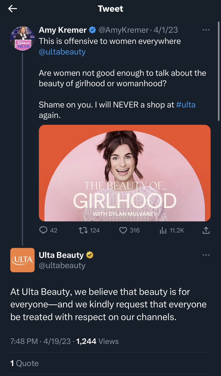 tracybeanz's tweet photo. Ladies, I think it’s time we show @ultabeauty that there are other places we could patronize. https://t.co/DD5ULvQOxJ