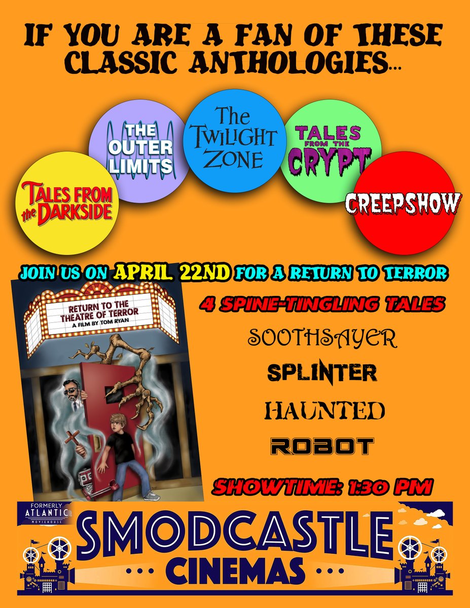 Join us at Smodcastle Cinemas in Atlantic Highlands, NJ this Saturday at 1:30pm and get lost in a story with us!