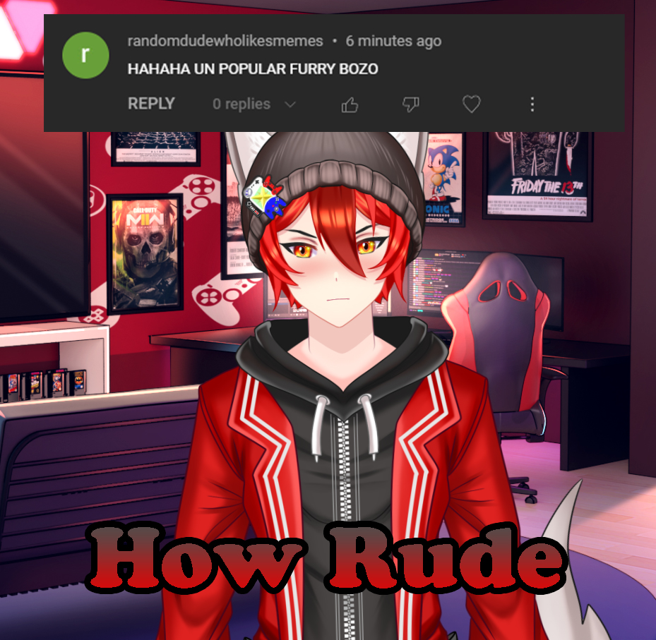brony_rictor's tweet photo. this was kind of rude to say on the channel, yes I'm not popular but I am doing my best for my channel and bringing it back from the grave, I don't care about being popular I only care about people seeing my videos and love what I do 
#vtuber #YouTube #BadComment https://t.co/LyzM0HRjLs