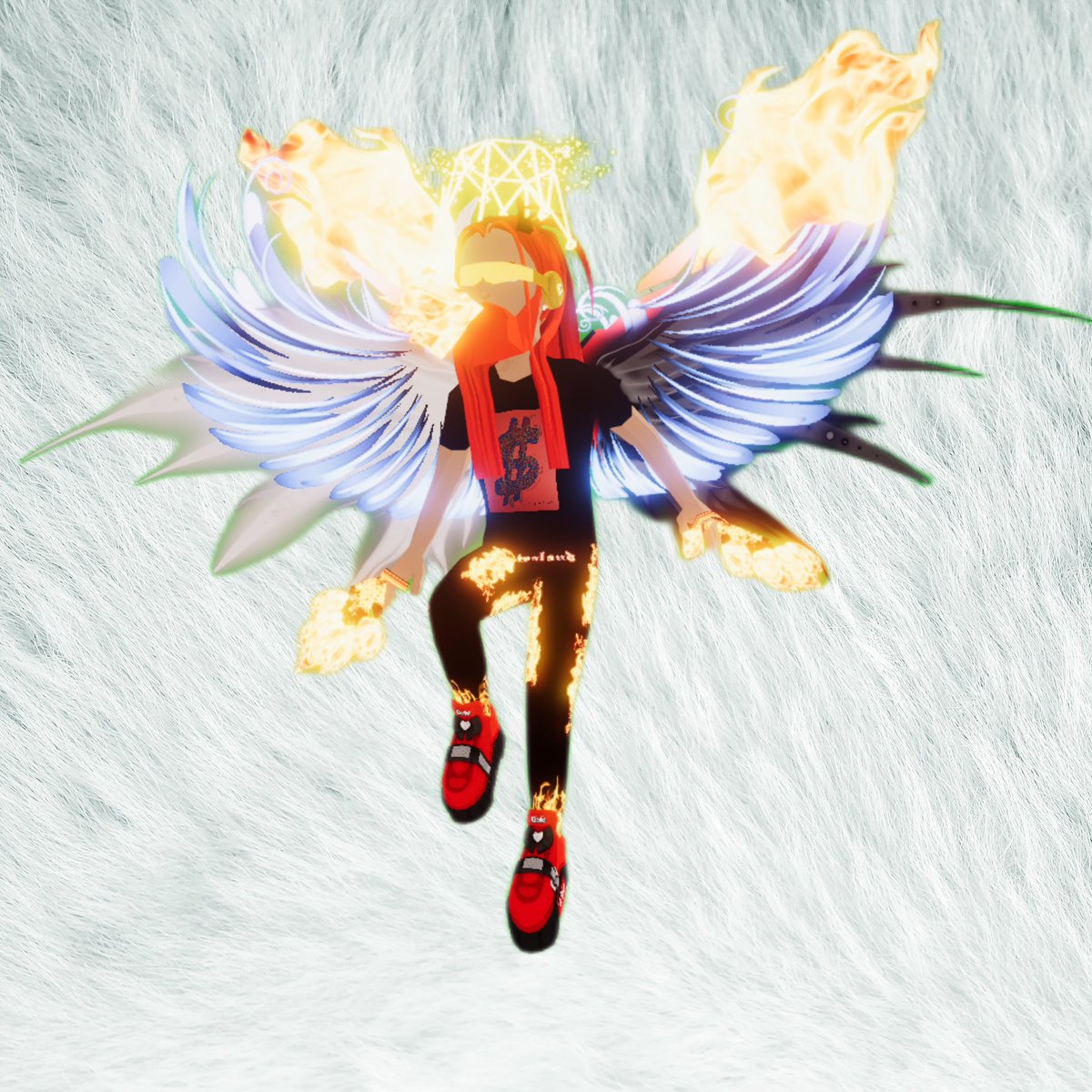 Had to join the <a href="/decentraland/">Decentraland</a> #wearablewednesday wave 🌊

Glasses - <a href="/LILBITCOINCMR/">LIL BITCOIN</a> <a href="/GaianFootwear/">GAIAN</a>
Shirt- <a href="/Universelle_io/">Universelle ✨</a>
Pants + Fire - <a href="/arman_nft/">ARMANNFT_DCL</a>
Accessories - <a href="/multinft/">MULTI</a> Team Trax Wings + <a href="/DragonCityIO/">DragonCity 龍城 @Decentraland</a> TaiChi Wings
Crown - @Portionapp
Sneakers + Hair- <a href="/Doki3D/">Doki 3D | Commissions Open</a>
Beard- <a href="/Tuda_moon/">Tudamoon.eth ⬡</a>