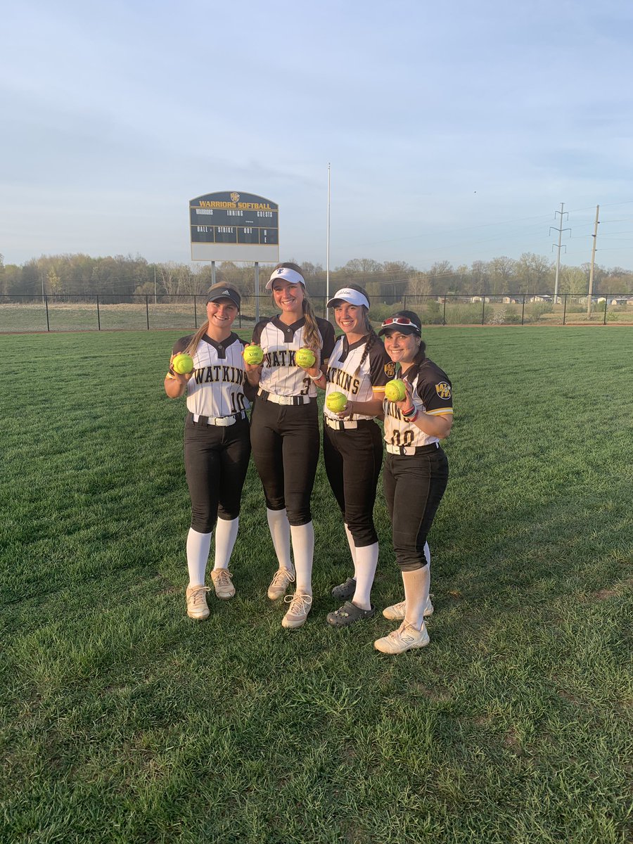 We open up on the new field with a lead off HR by <a href="/gerhardt_taylor/">Taylor Gerhardt</a> and she was followed later in the game w/ 💣💣by <a href="/cortney_dobbs/">Cortney Dobbs 2024</a> <a href="/avamckee00/">Ava McKee 2024</a> and 2 by <a href="/JellisonMckayla/">McKayla Jellison</a> 💪🥎. <a href="/SoftballWatkins/">Watkins Softball</a> opened up the new field the way we left the old one.