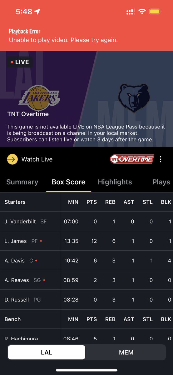someone_freakin's tweet image. The @NBA app is the absolute worst. I’m in India, does it look like a network in my region is streaming?  #nbaapp