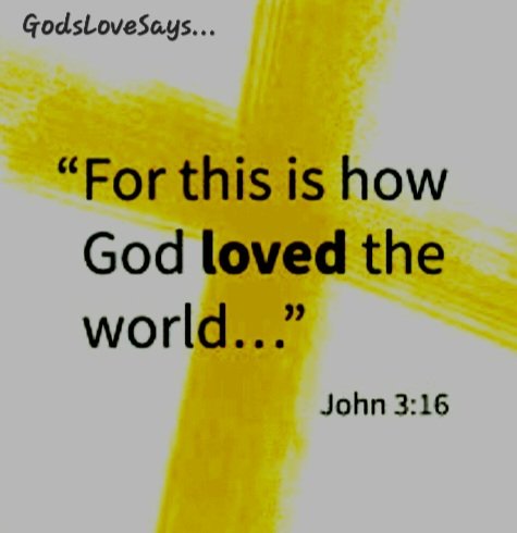 HornettPam's tweet photo. For God so loved the world that he gave his one and only Son, that whoever believes in him shall not perish but have eternal life.
❤✝️🌍
John 3:16
#GodsLoveSays #John #God #lived #world #Son #believes #notperish #eternallife https://t.co/dS0cTcKnqs