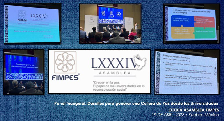 a_carrillov's tweet photo. ✍️El desafío de la #CulturaDePaz es contribuir desde nuestras #IES a fomentar valores, comportamientos, actitudes positivas y no violentas, incluso también es un llamado de la @unesco | LXXXlV Asamblea  @fimpes @UPAEP @UAnahuacPuebla #ACV #UDCI #YoSoyUDCI 🇲🇽 https://t.co/NhutJ2zwMr