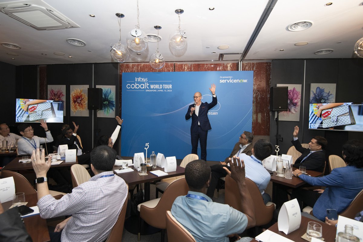 InfosysAusNZ's tweet image. Industry leaders and technology experts joined us at #InfosysCobaltWorldTour Singapore to discuss how cloud is playing a pivotal role in areas like customer experience, sustainability and innovation .

Our thanks to ServiceNow, our co-presenters for the event. #InfosysCobalt