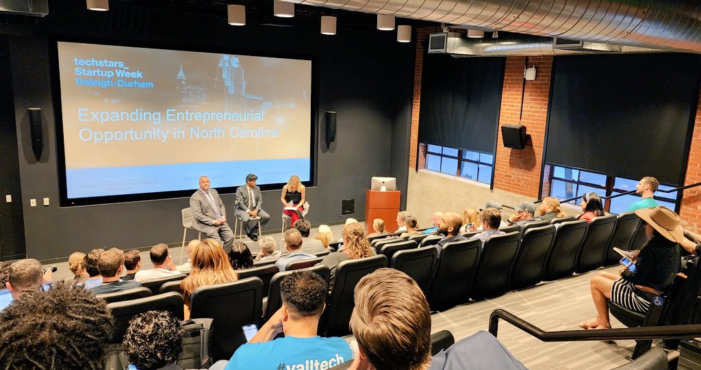 JoseDAlvarez's tweet image. One word to describe this year&apos;s @RDStartupWeek: Outstanding! The entrepreneurial ecosystem in #NorthCarolina is strong. Also, @ToddJohnsonNC35
&amp;amp; @jay_chaudhuri gave a update about how state government is working on helping make our state even more business friendly.
#yalltech