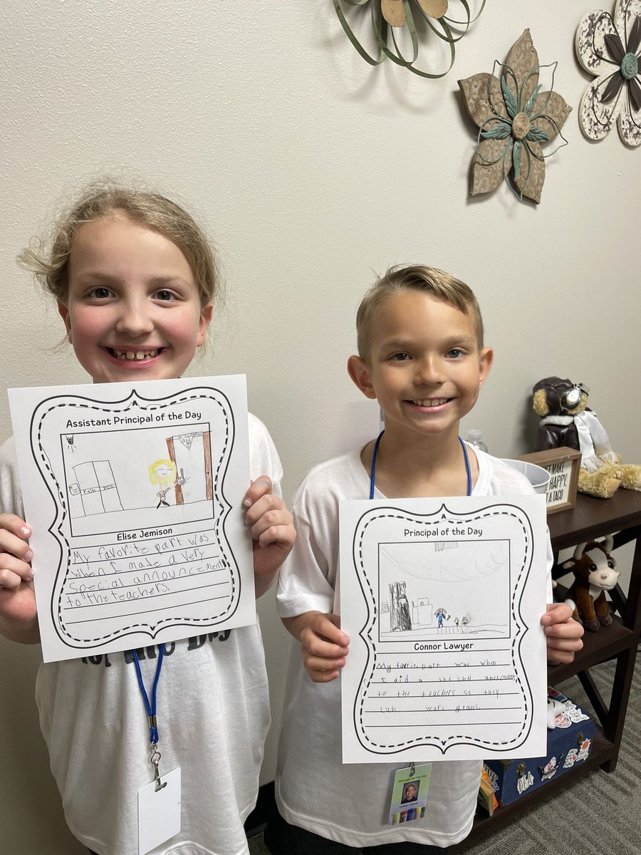 Had some 3rd help today — our AP and principal for the day rocked it! #aimhighaviators