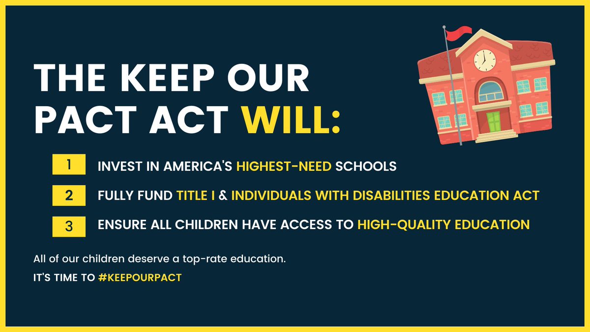 ChrisVanHollen's tweet photo. Every child deserves access to a top-rate education. But too many have been left behind by the failure to fully fund Title I & IDEA.
That's why I've introduced the Keep Our PACT Act with @RepSusieLee to fully fund these vital programs.
It’s time to #KeepOurPACT. https://t.co/yB3NpSqkpB