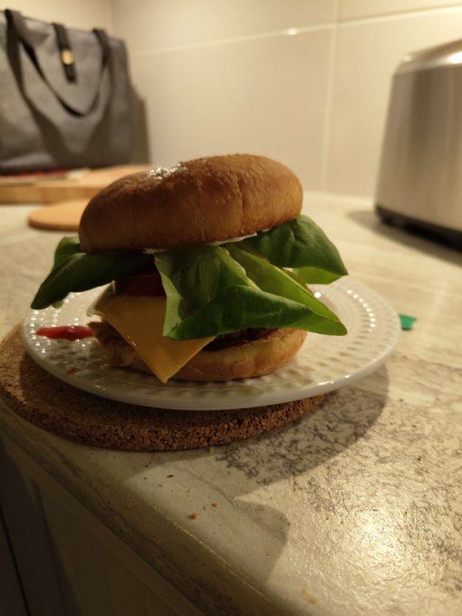 I also made my first burger :3 ~&nbsp;  It was tasty <3~ https://t.co/QPISRH3J1R<a href="/tag/animenorth2023"class="tags"><span>#animenorth2023</span></a>