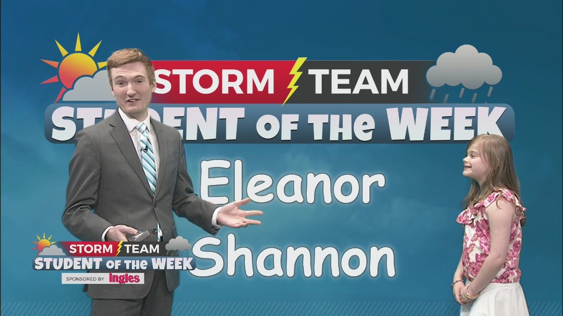 AWilliamsWX's tweet photo. Our Storm Team Student of the Week is from Church Hill, TN. Meet 3rd grader Eleanor Shannon! She is smart as a whip and has a great personality. #stormteamstudentoftheweek #weather #localcommunity #localschools #STEM
https://t.co/mo5RSUYPcC https://t.co/mSfAz56x94