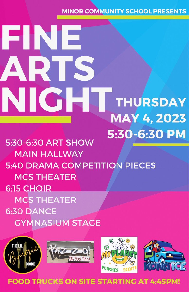 We hope you will make plans to join us for Fine Arts Night on Thursday, May 4 at MCS! <a href="/JefcoedArts/">JEFCOED Arts</a> <a href="/JEFCOED/">Jefferson County Schools</a>