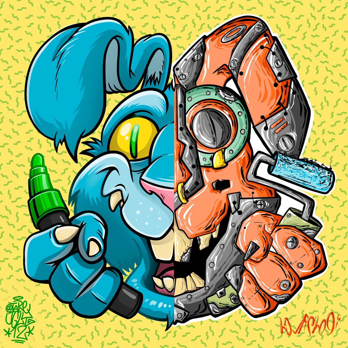 itshamishegi's tweet photo. iareugly12 X hamishegi
Left: iareugly12
Right: hamishegi
.
#collabbunny
#character #bunny #robot #hamishegi #collaboration #digitalart #ipadprocharacters #ipadpro #procreate #digital https://t.co/TuApH0CM2F