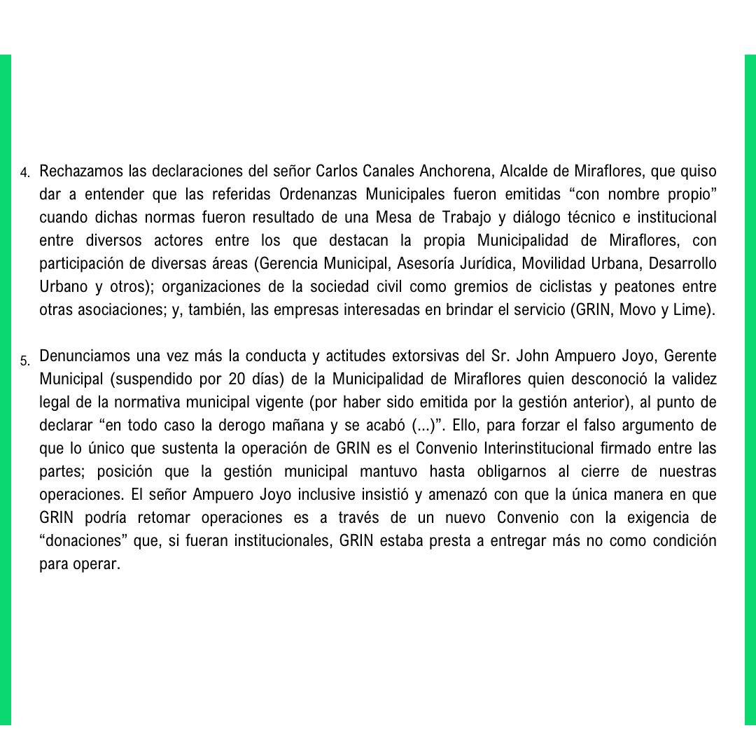 Gringoifeo's tweet image. COMUNICADO DE CIERRE DE OPS DE GRIN: Esto es totalmente responsabilidad de la @MuniMiraflores